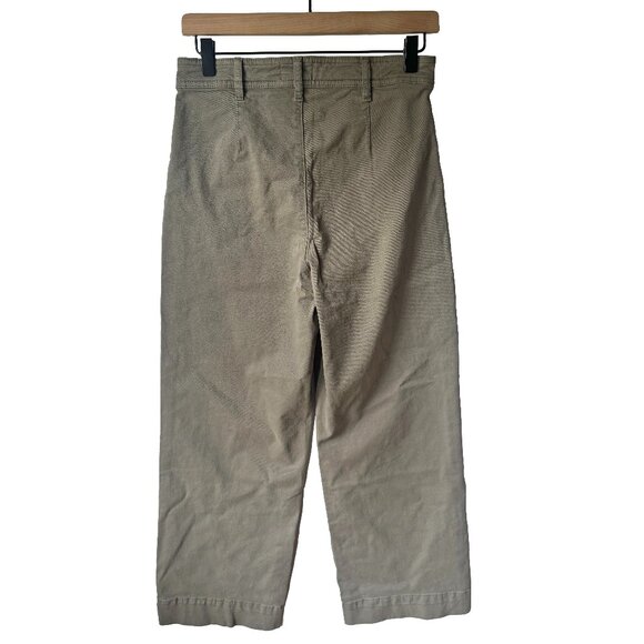 Marine Layer Bridget Crop Pants Dusty Olive Size 6 NWT - Picture 3 of 10
